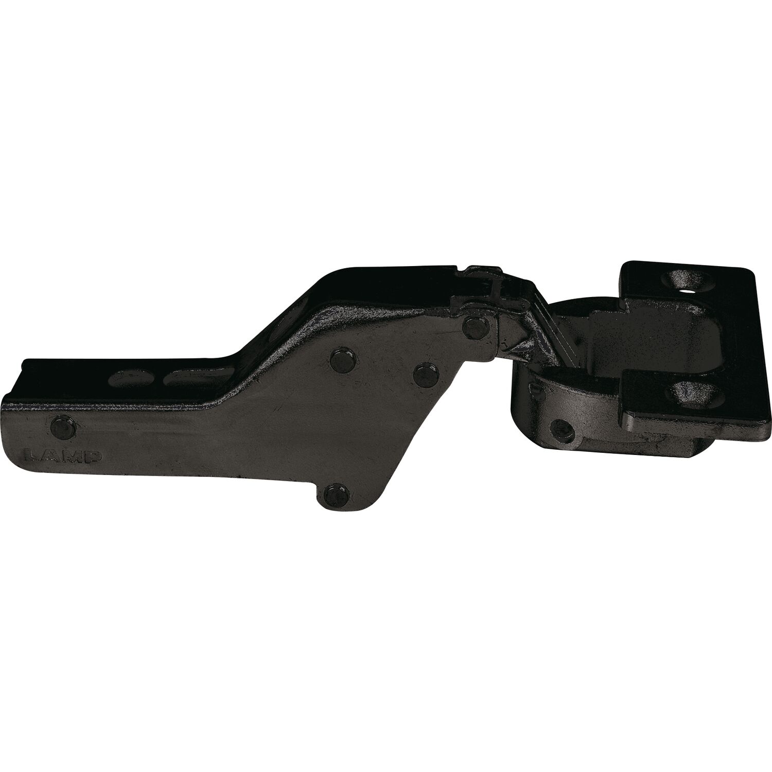 Lamp® Schwerlast Möbel Scharnier 95°, Innenanschlag, mit Feder, schwarz