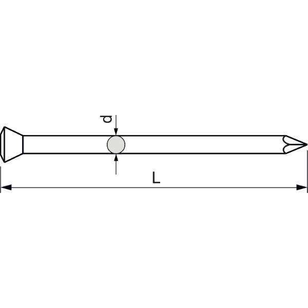 secOtec Stahlnagel Linsenkopf 2.0X30 SB-25