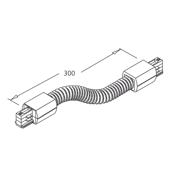 ISOLED 3-Phasen Classic Flex-Verbinder schwarz L: 300mm