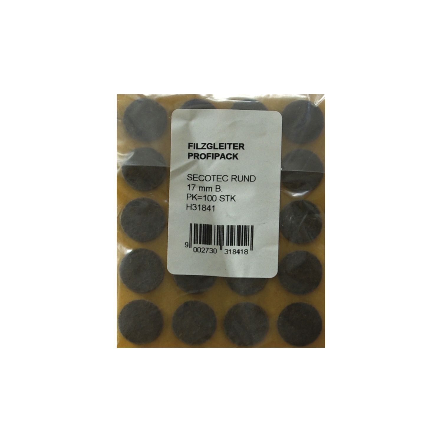 Filzgleiter selbstklebend rund weiß 17 mm Profi-Pack
