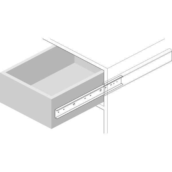 Accuride 2026L Kugelkäfigführung, Teilauszug, 40 kg, SL 500 mm Stahl