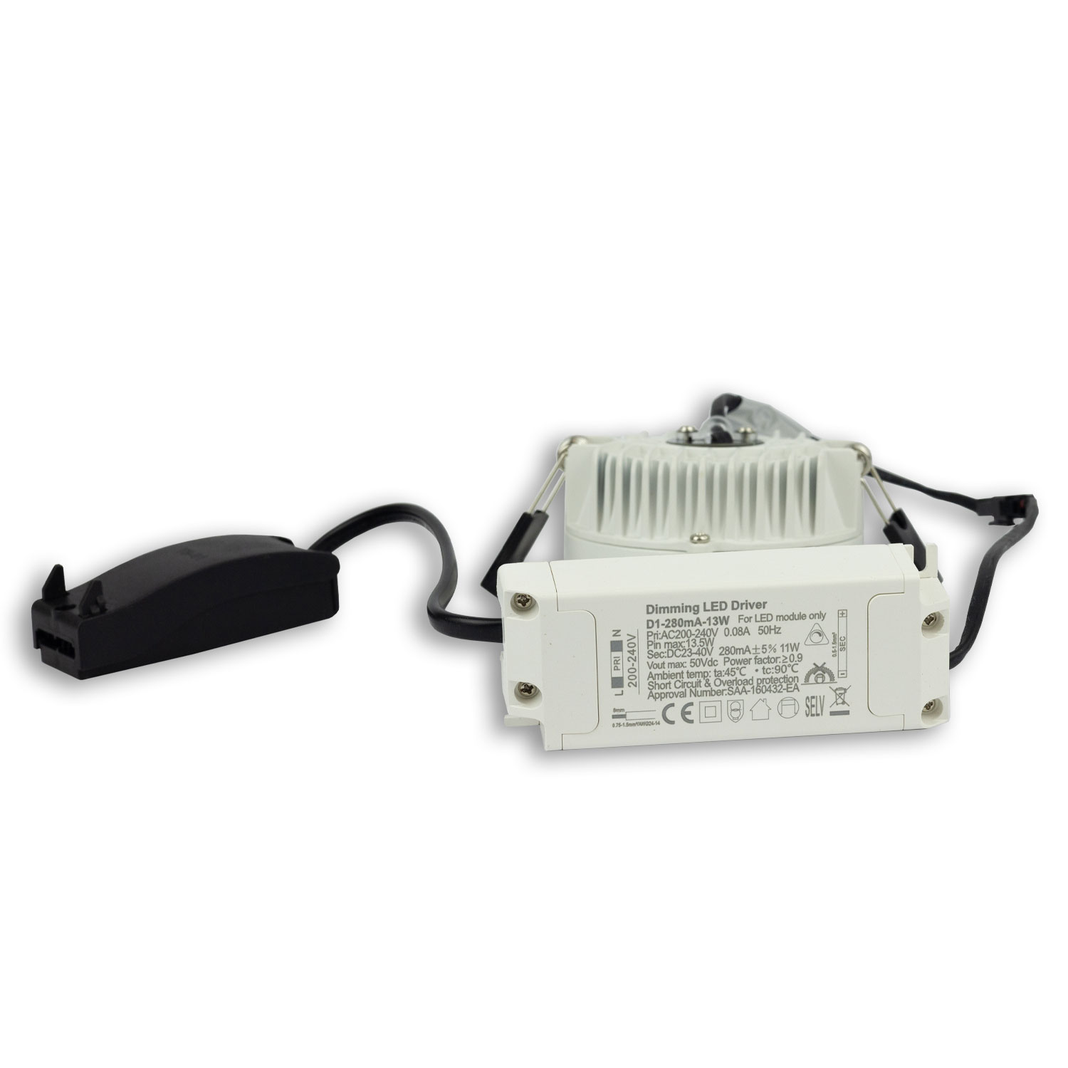 ISOLED LED Downlight blendungsreduziert 18W rund DN145 CRI90 Switch 3000|3500|4000K dimmbar