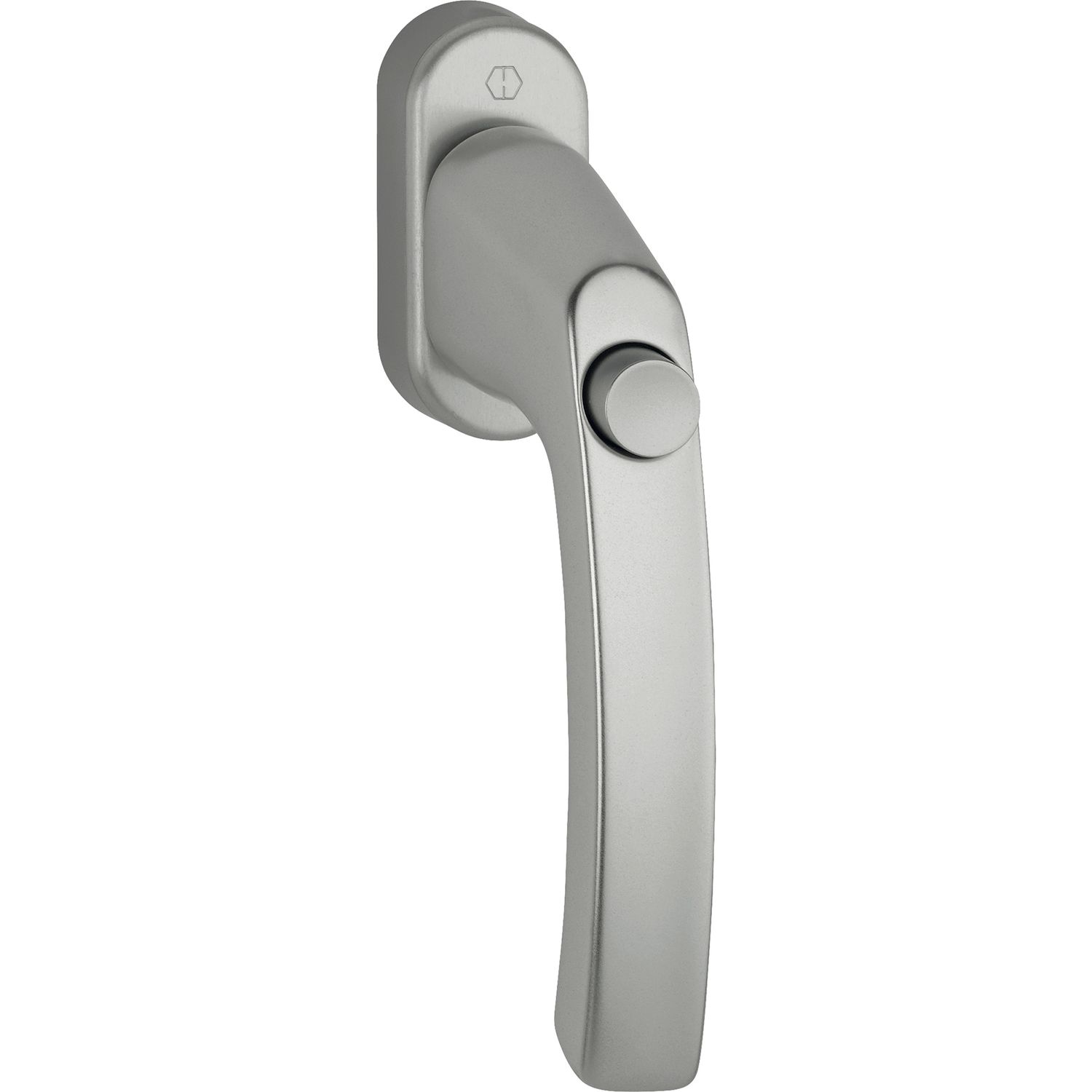 Hoppe Fenstergriff LIÈGE Druckknopf Vierkant 7x40mm Alu Edelstahl Effekt