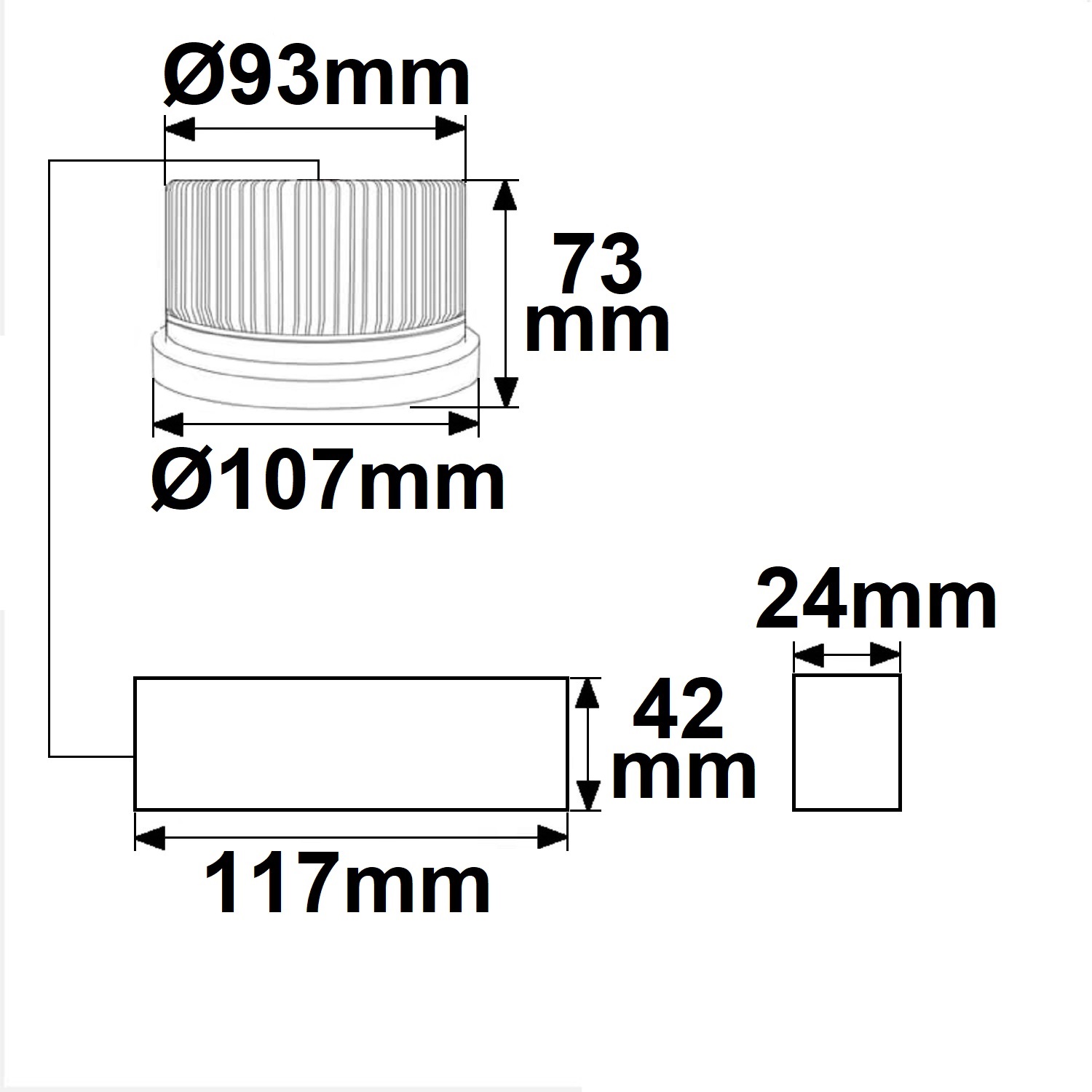 ISOLED AR111 Meat Light 30W 35°-50° variabel inkl. externem VG