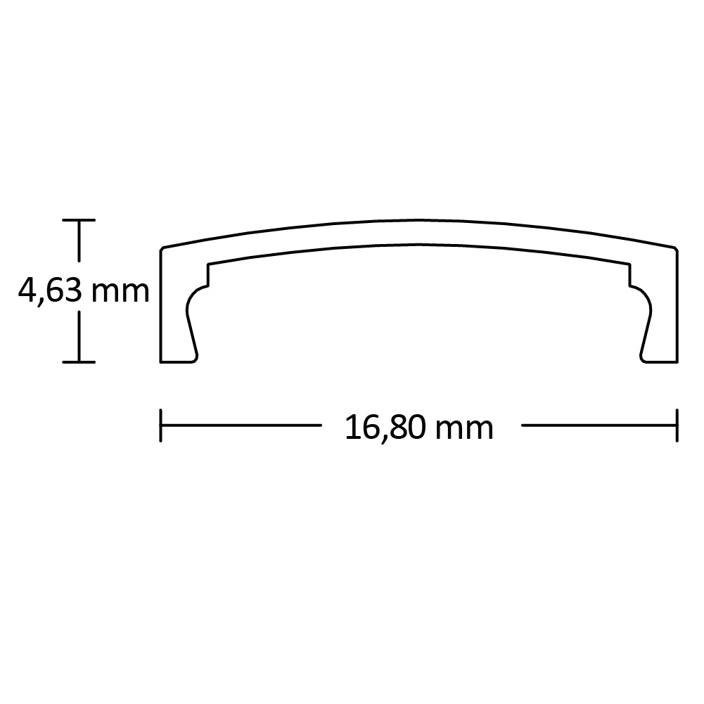 ISOLED Abdeckung COVER3 opal/satiniert 600cm für Profil SURF12 RAIL/BORDERLESS (FLAT)