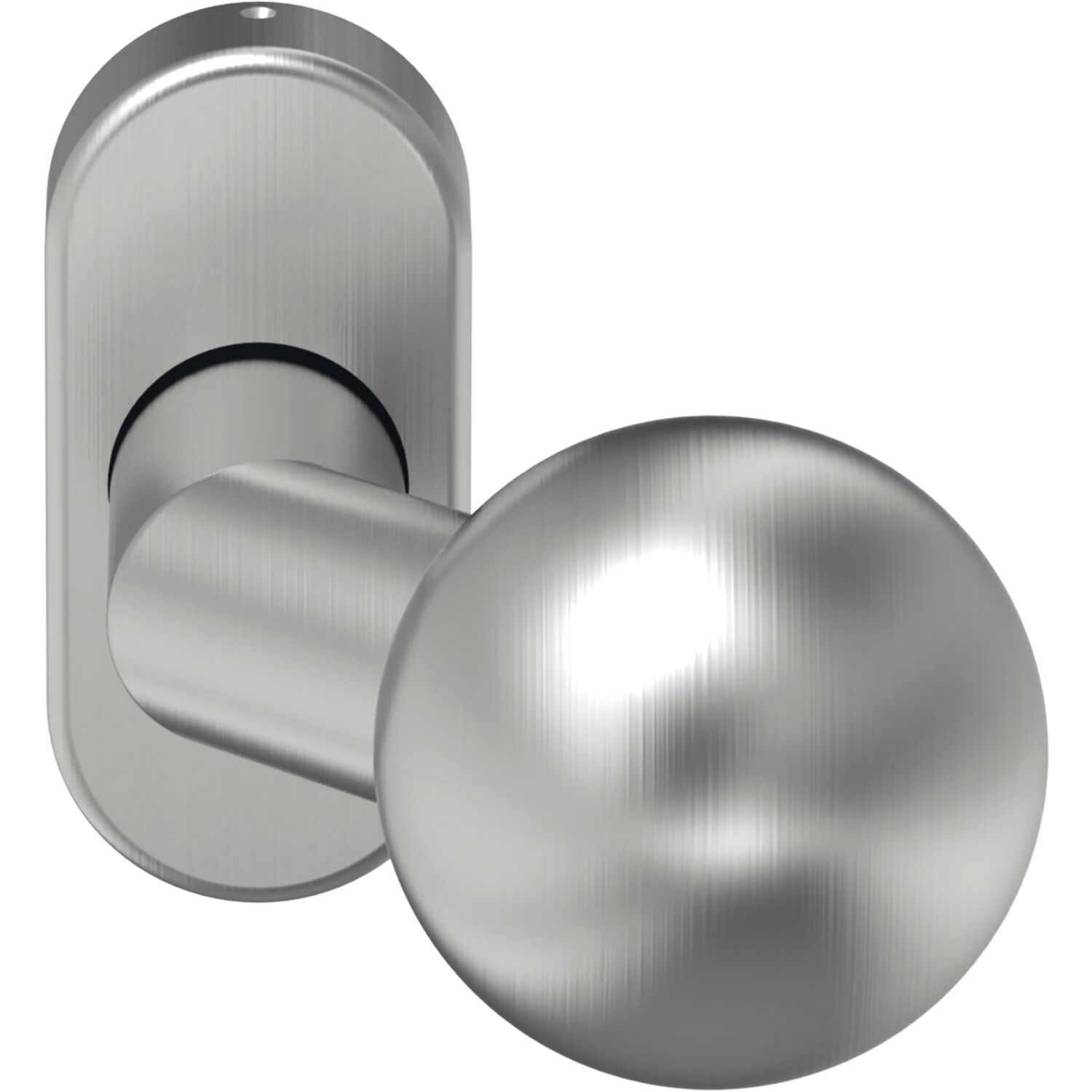Knopfdrückerlochteil K 160, FS - auf Rosette, VK: 9 mm, Edst. rostfrei