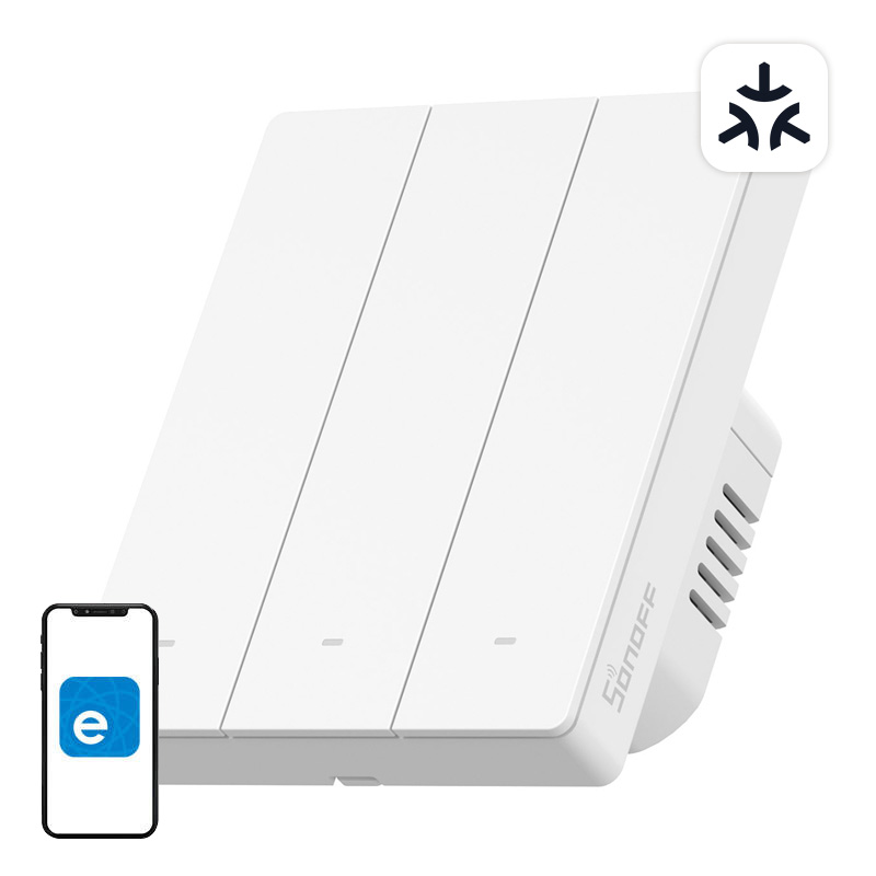 Sonoff SwitchMan Smart Wandschalter M5 80 Matter 3fach weiß