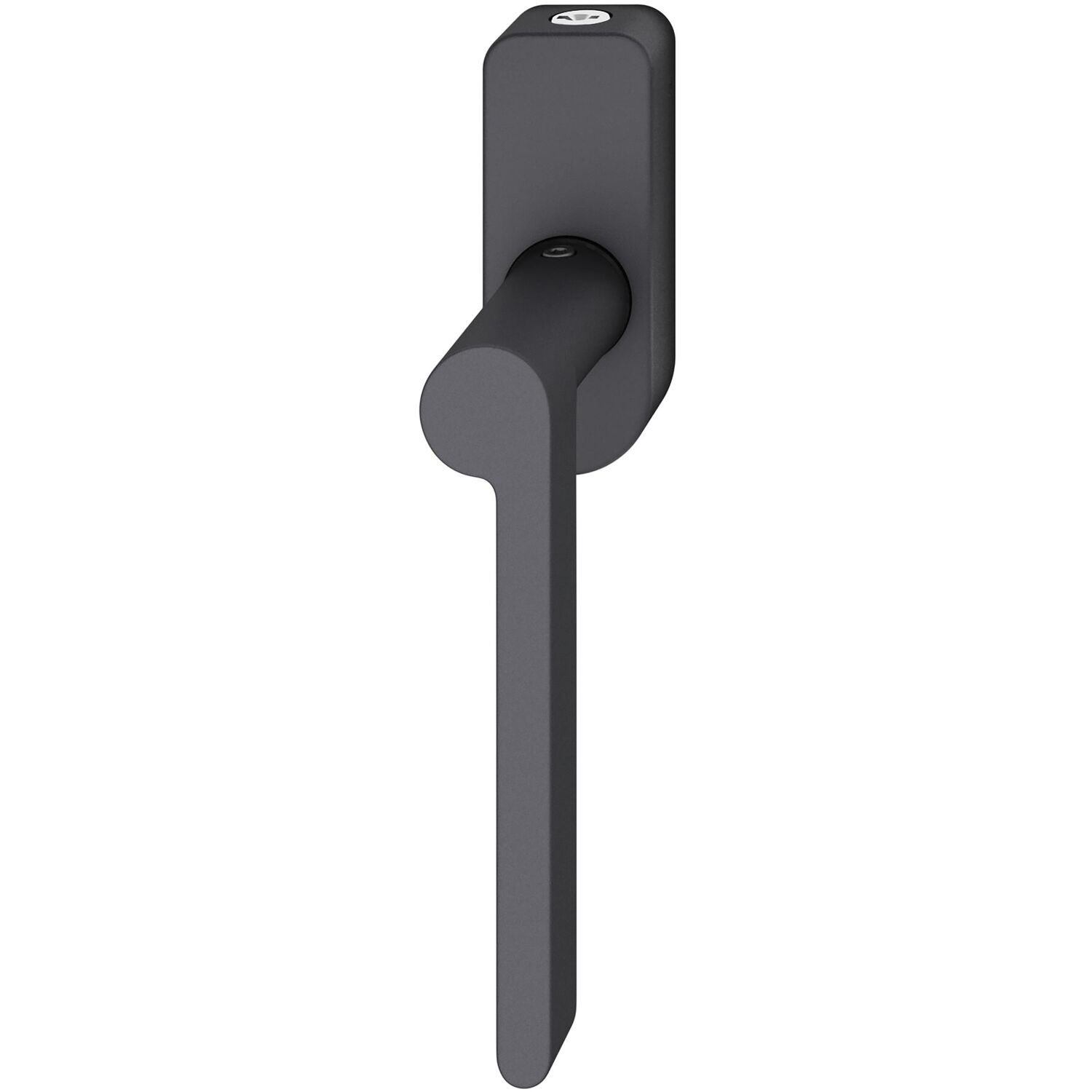 FSB Fenstergriff 34 1021 abschließbar ovale Rosette, links, Aluminium schwarz