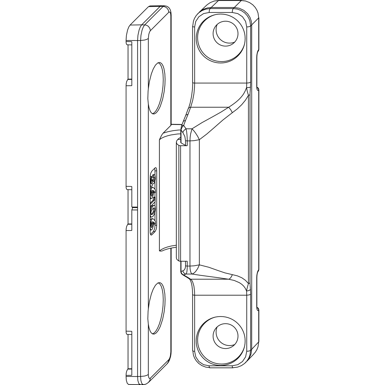 Maco #54783 MACO Anpressverschluss, Flügel- und Rahmenteil PVC, silber (54783)