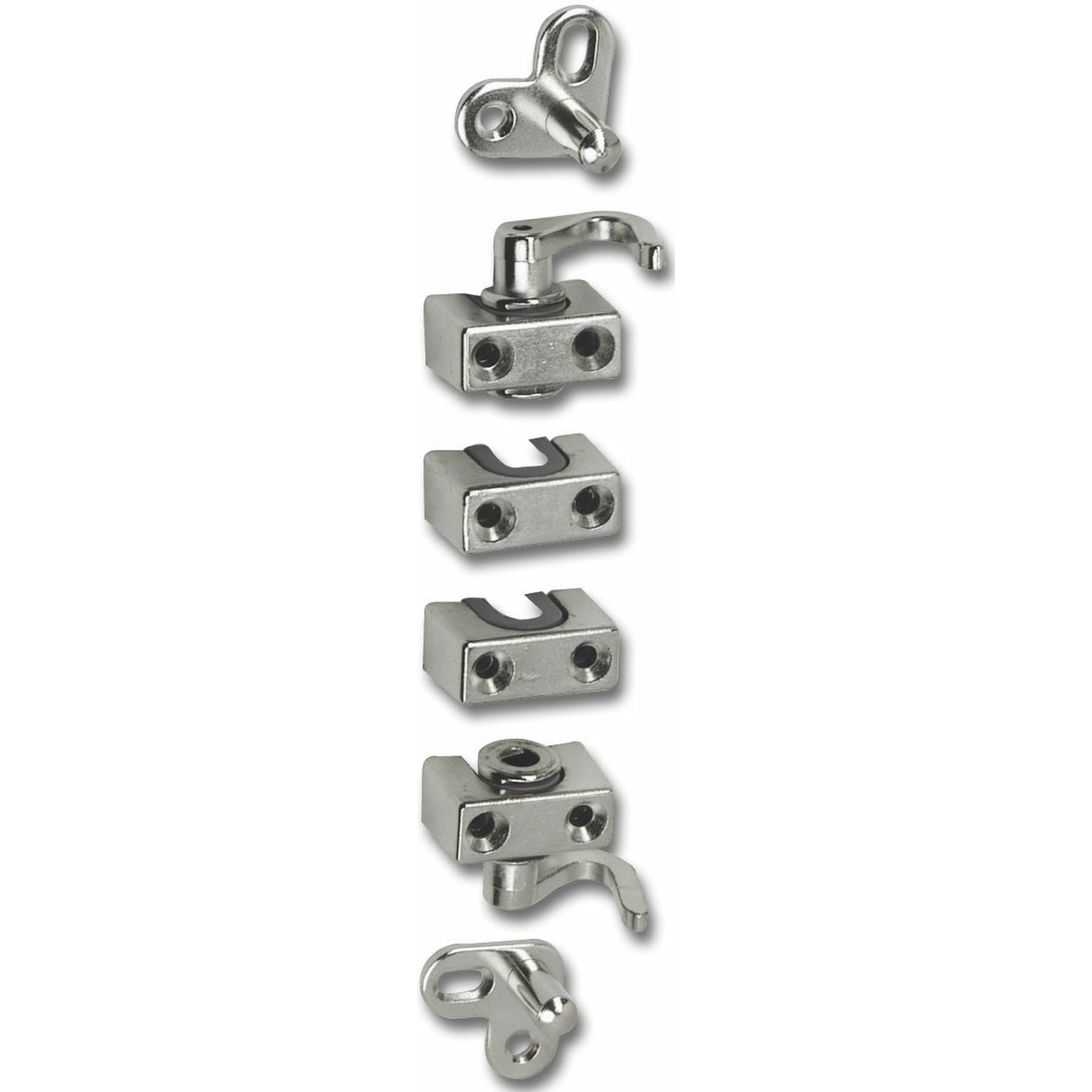 Hekna Drehstangenschloss Zubehör-Set zum Aufschrauben ø 8 mm, vernickelt