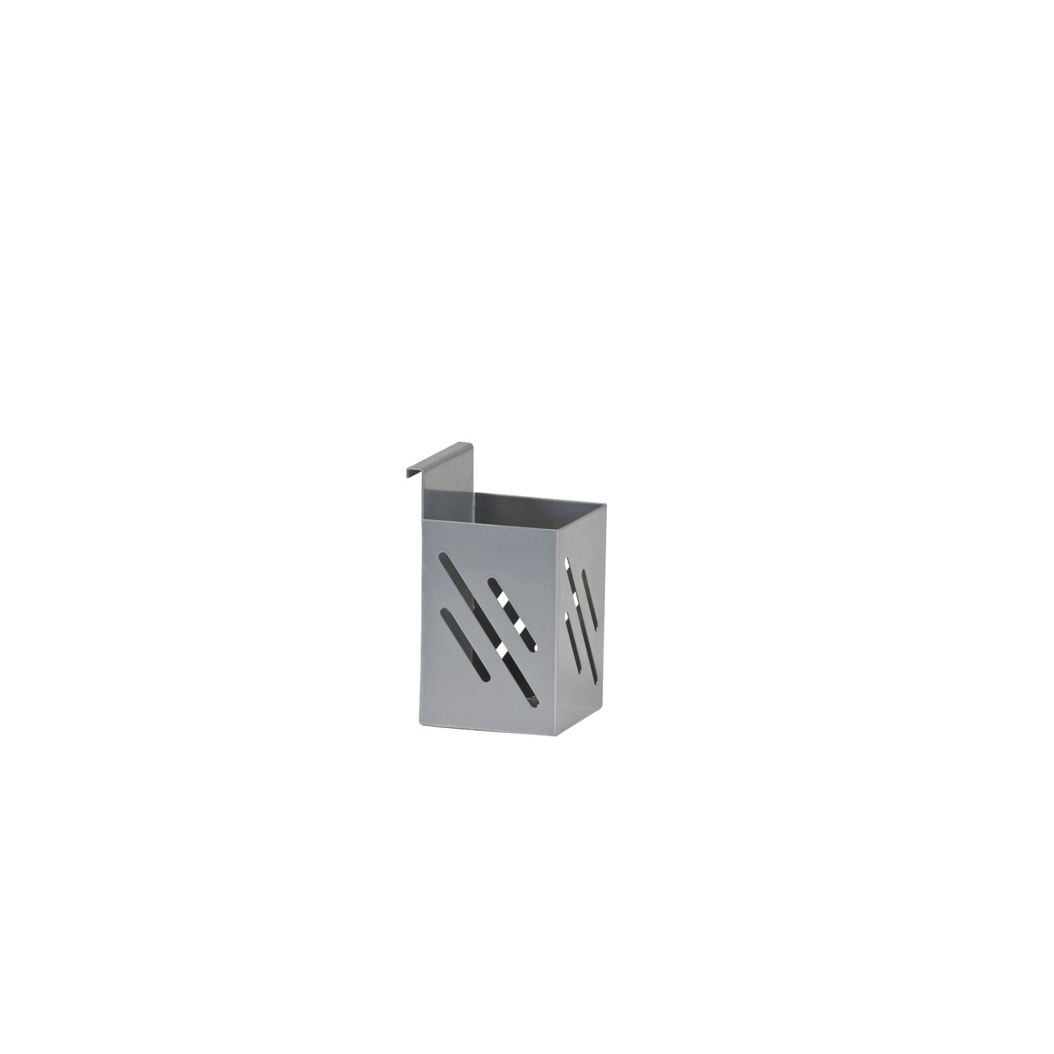 CONFURN Einhänge-Stiftebox Quatro B 72 x H 100 x T 70 mm, Stahl silber pulverb.