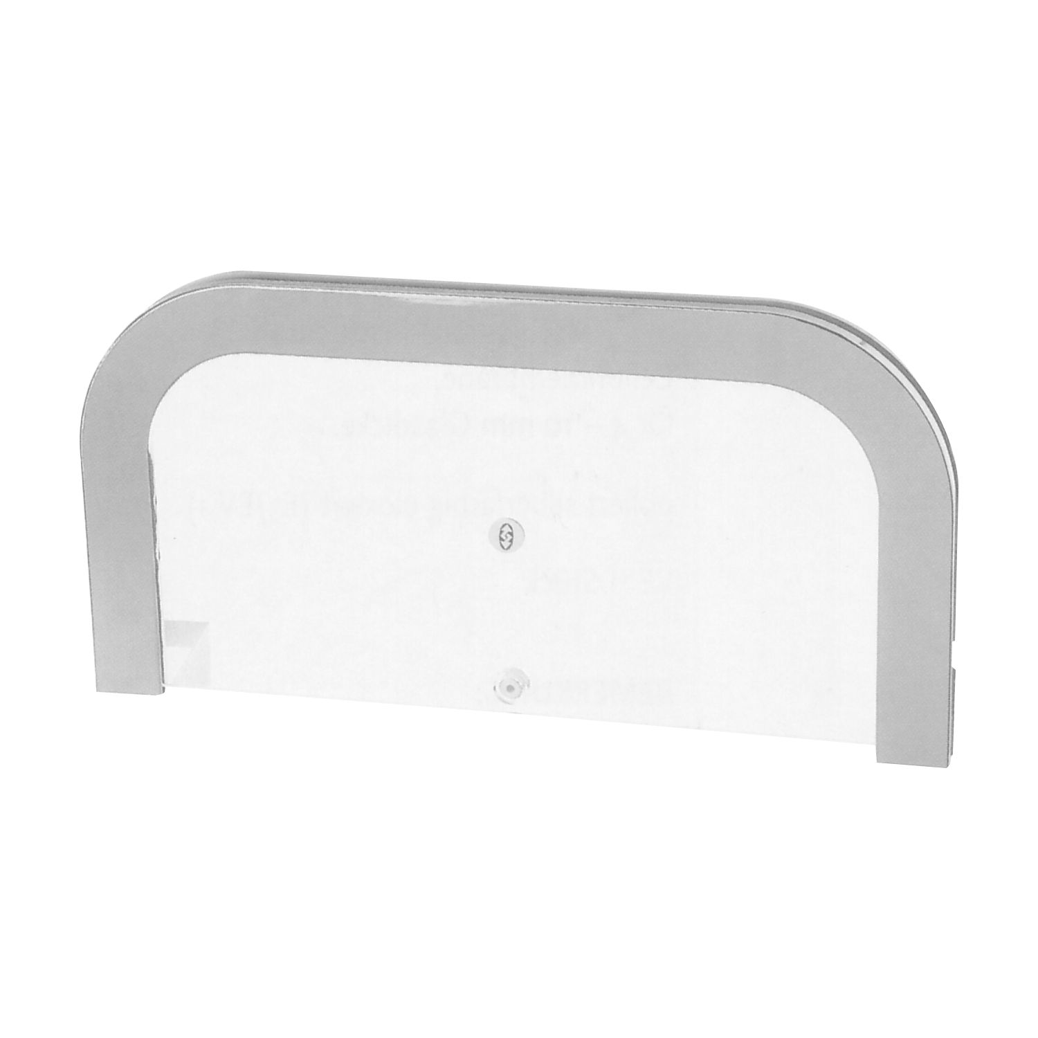 Durchreiche für 17 -24 mm Glasstärke, 300 x 152 mm, Kunststoff hellgrau