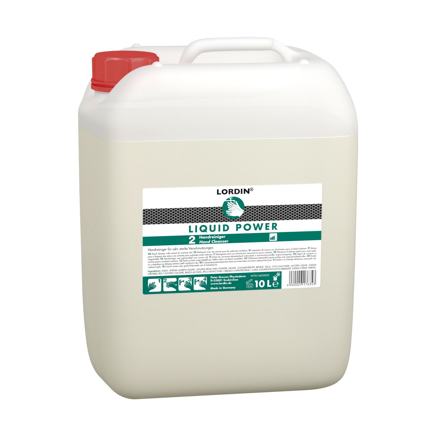 Lordin Handwaschpaste Lordin®Liquid Power 10l Kanister für stärkste Verschmutzungen