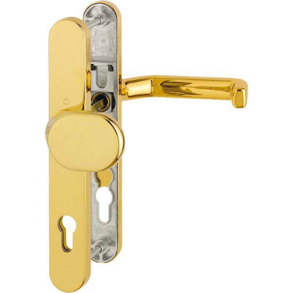 Hoppe Wechselgarnitur LIVERPOOL - Schmalschild Knopf PZ 77-82, Messing - PVD