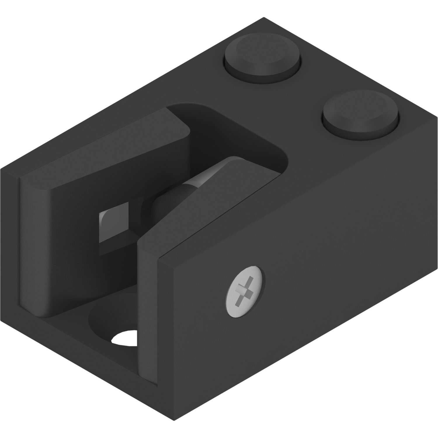 HELM Anschlagpuffer unten Glas 8-12,76 mm Aluminium schwarz matt
