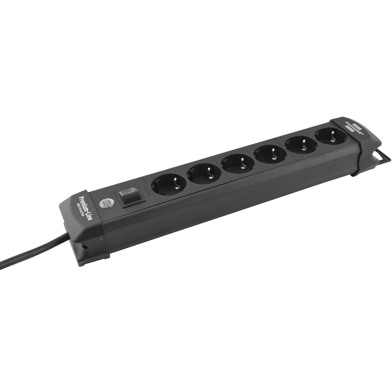 Brennenstuhl 6-fach Verteiler schwarz mit Schalter Länge 410 mm