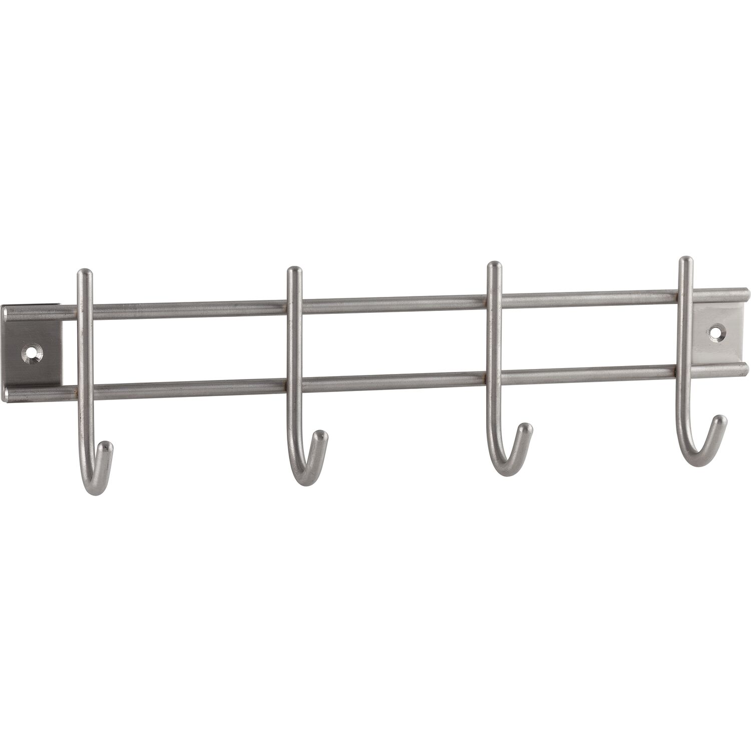 SIRO Garderobenleiste Satis mit 4 Haken, Breite 300 mm, Edelstahl gebürstet