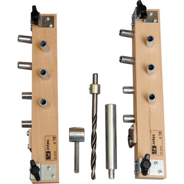 SFS Bohrlehren für 3- teilige Steckbänder, 18 mm