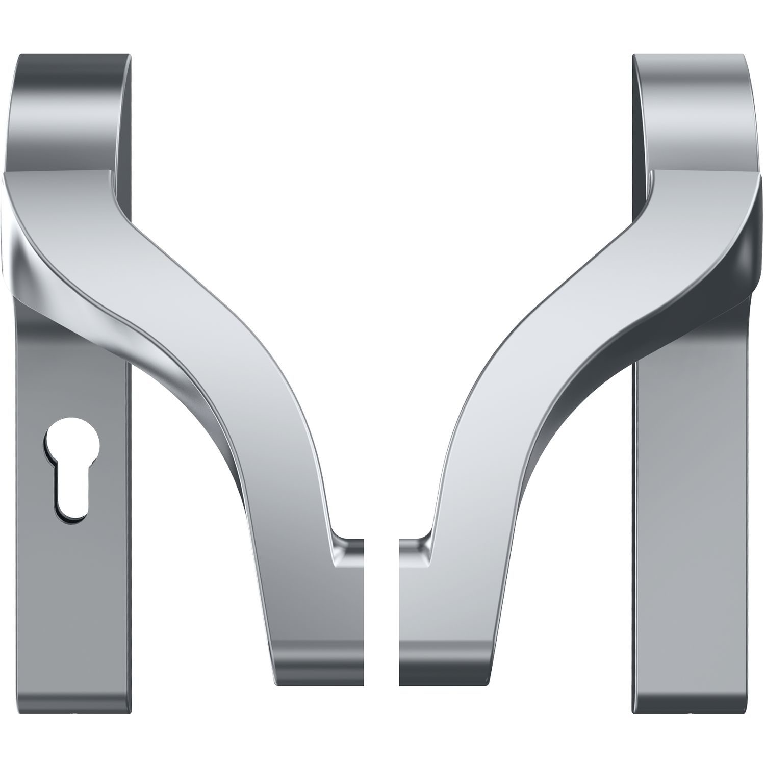 ECO Stangengriff EPN 900 IV Profilzylinder 92 30° Drehwinkel Alu silber beschichtet ECO Stangengriff EPN 900 IV Alu silber beschichtet Profilzylinder 72