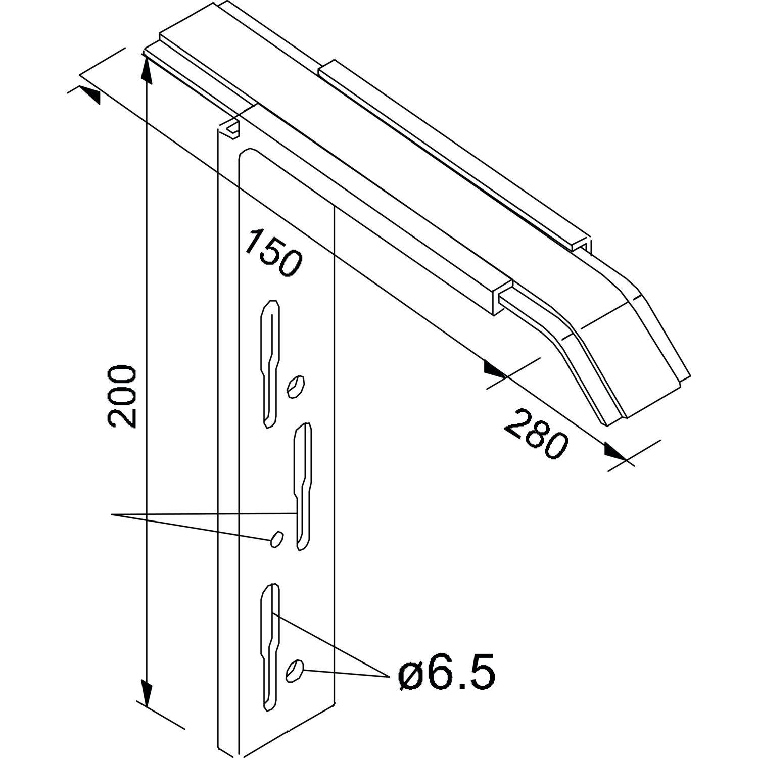 Halter Soft 40 Gr. 1 Vario 80 - 280 mm für Thermofassade