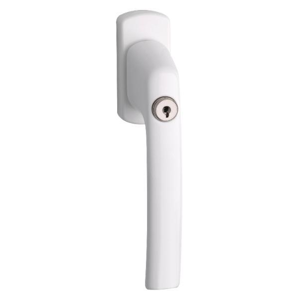 Maco #21381 Fenstergriff HARMONY Sperrzylinder Vierkant 7x35mm Alu weiß
