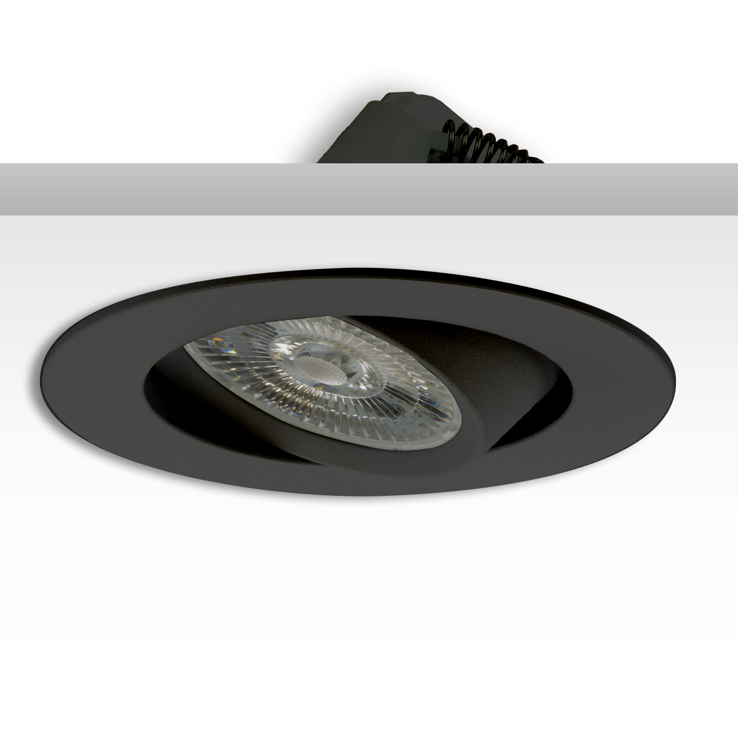 ISOLED LED Einbauleuchte Sunset Slim68 schwarz rund 9W 1800-2800K Dimm-to-warm