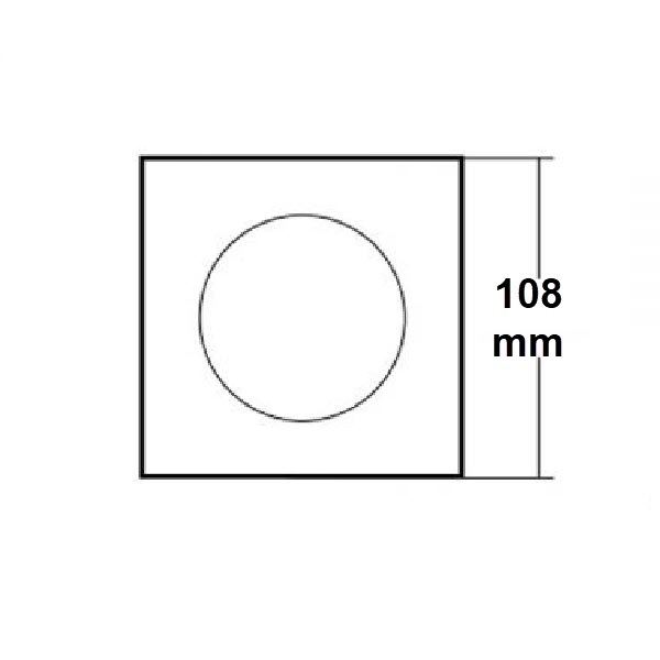 ISOLED Cover Aluminium rückversetzt schwarz für Sys-90