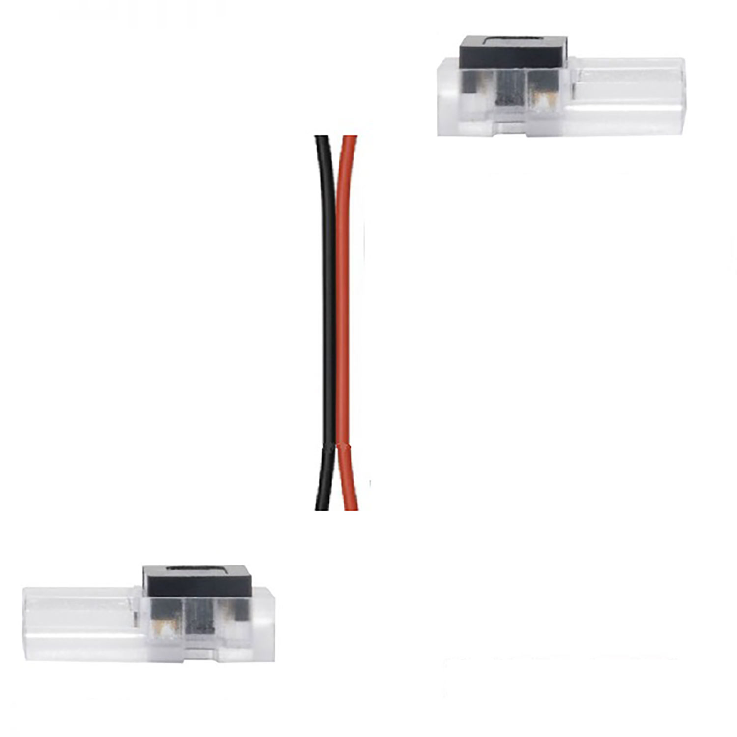 ISOLED Kontakt-Verbinder mit Kabel (max. 5A) K1-210 für 2-pol. IP20 Flexstripes mit Breite 10mm Pitc