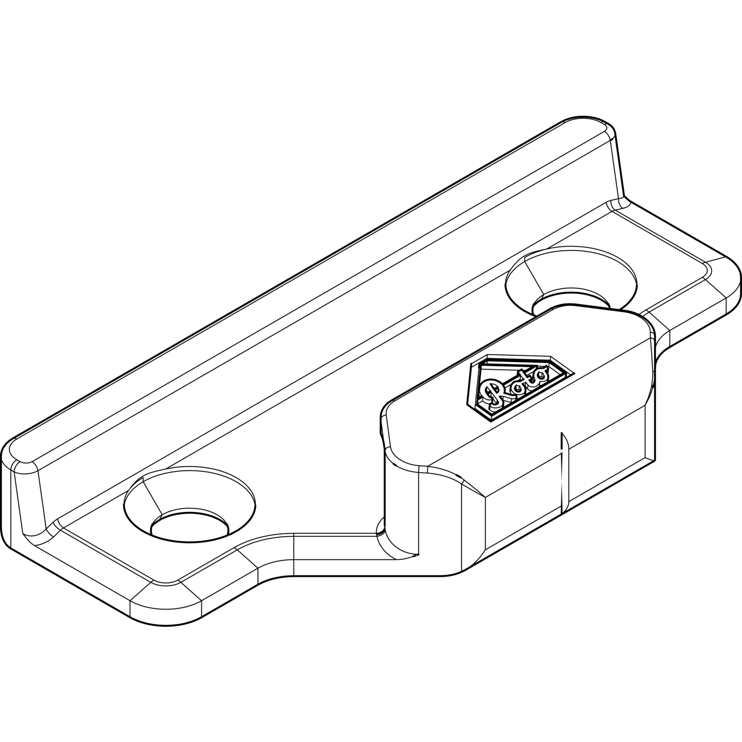 Roto ROTO NT/NX Schließstück Holz Eurofalz 24 mm 13V Zink