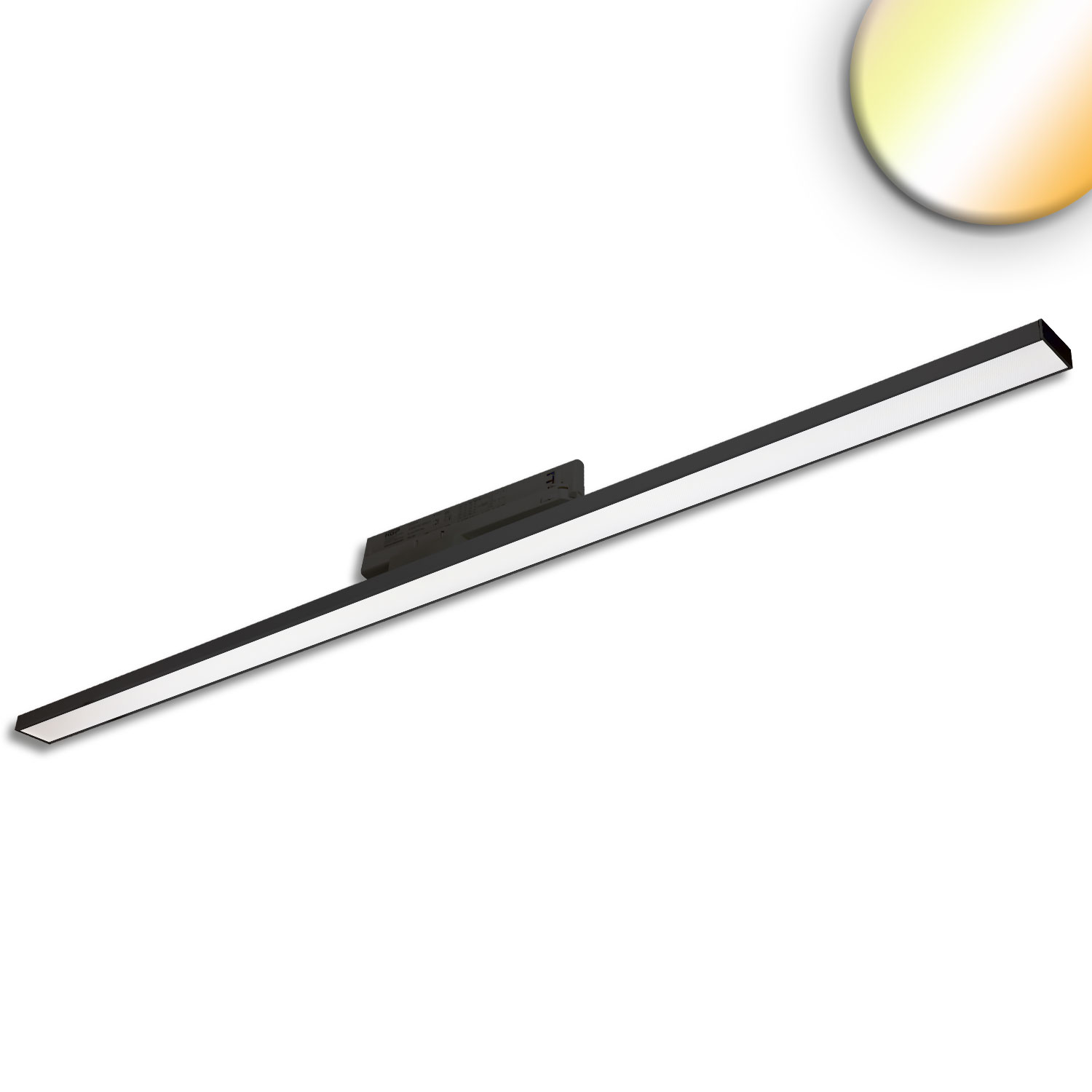 ISOLED 3-PH Linearleuchte prismatisch 120cm 40W schwarz 3000|3500|4000K CRI90 DALI dim