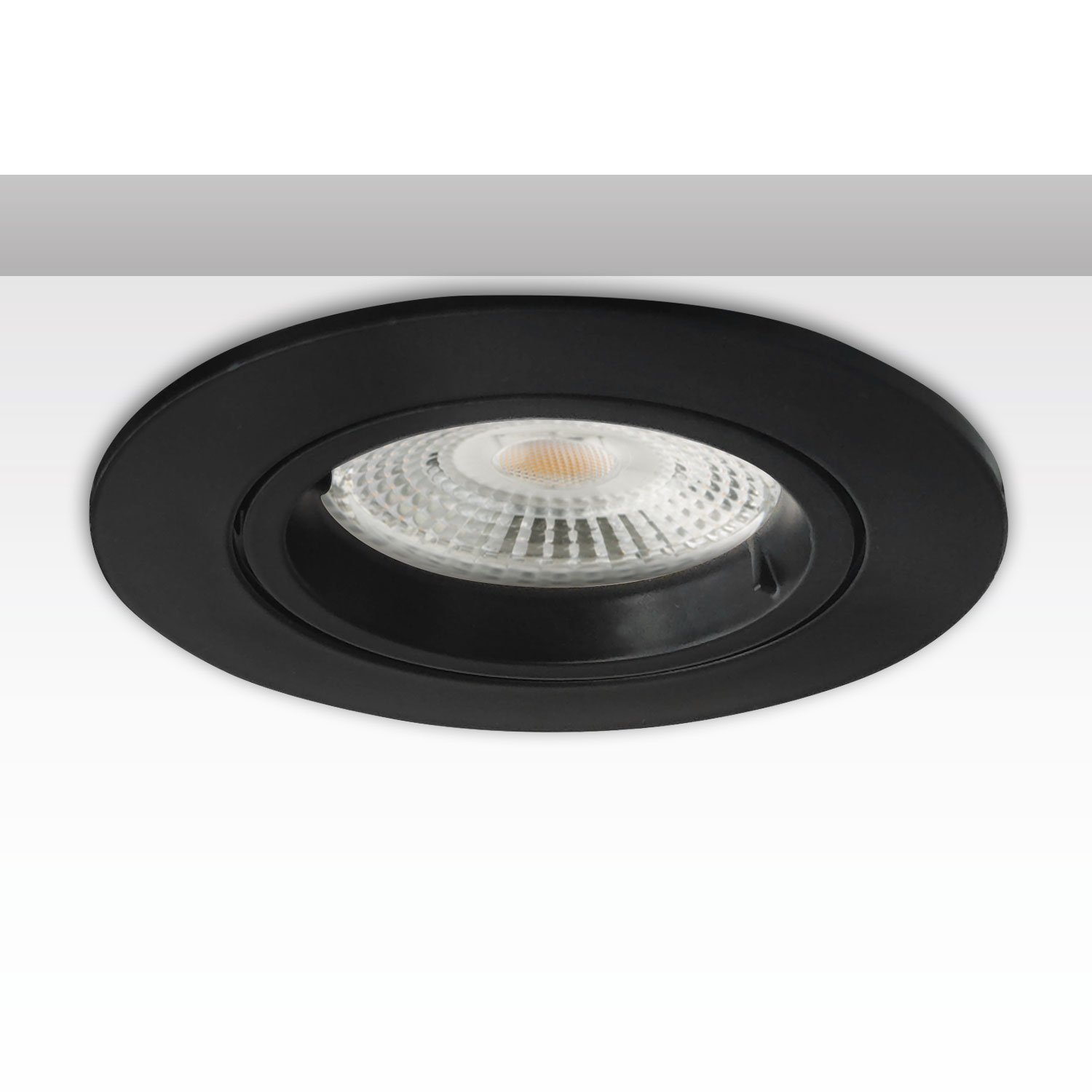ISOLED Einbaurahmen rund Loch 68mm schwarz für GU10/MR16 Spots