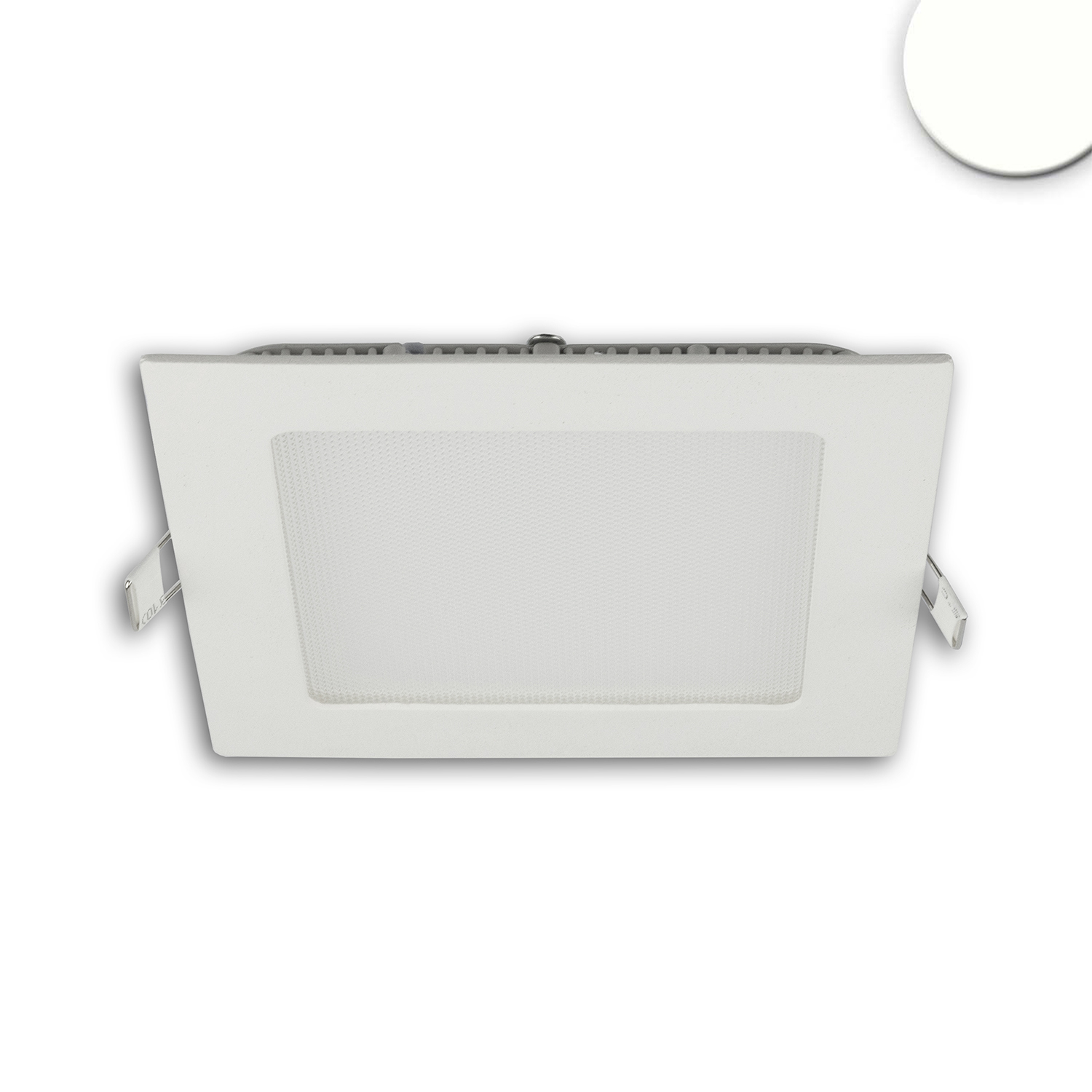 ISOLED LED Downlight 9W eckig ultraflach blendungsreduziert weiß neutralweiß dimmbar CRI90