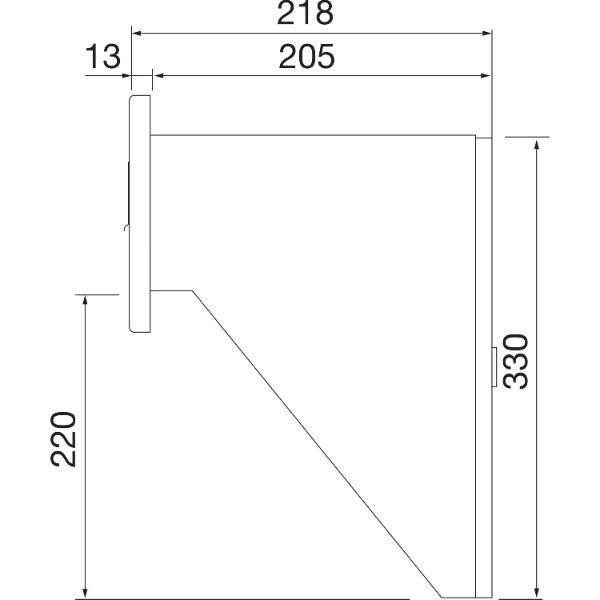 RENZ Durchwurfbriefkasten schräg,300x330x245 mm,Mauerstärke 265mm,Stahl verzinkt