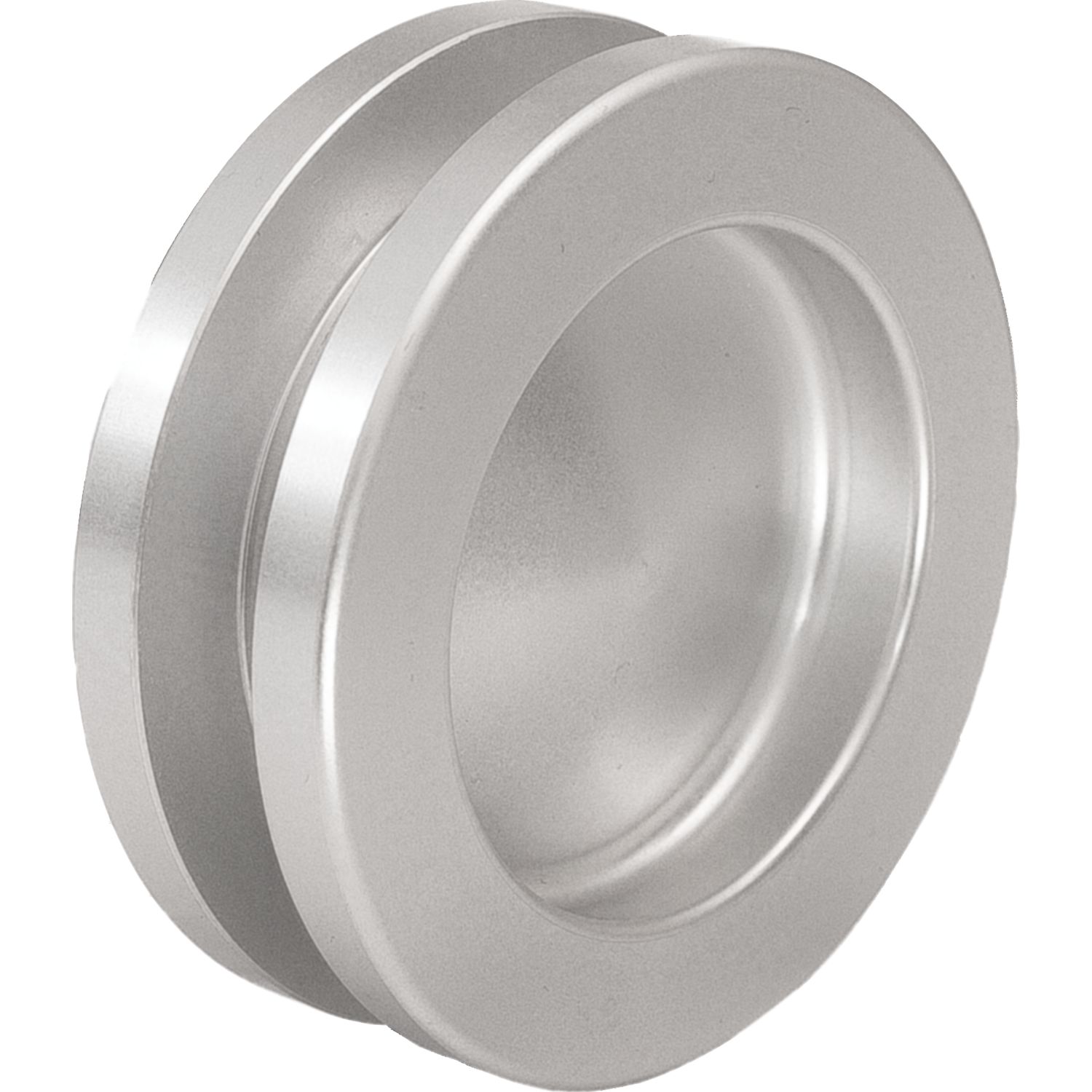 KWS Muschelgriffpaar rund ø 65mm für Türstärke 8-10 / 38-45mm Aluminium silber eloxiert