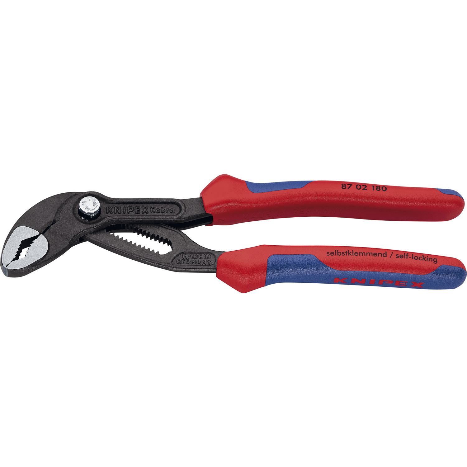 Knipex Cobra® Wasserpumpenzange, poliert, 2-K 180 mm