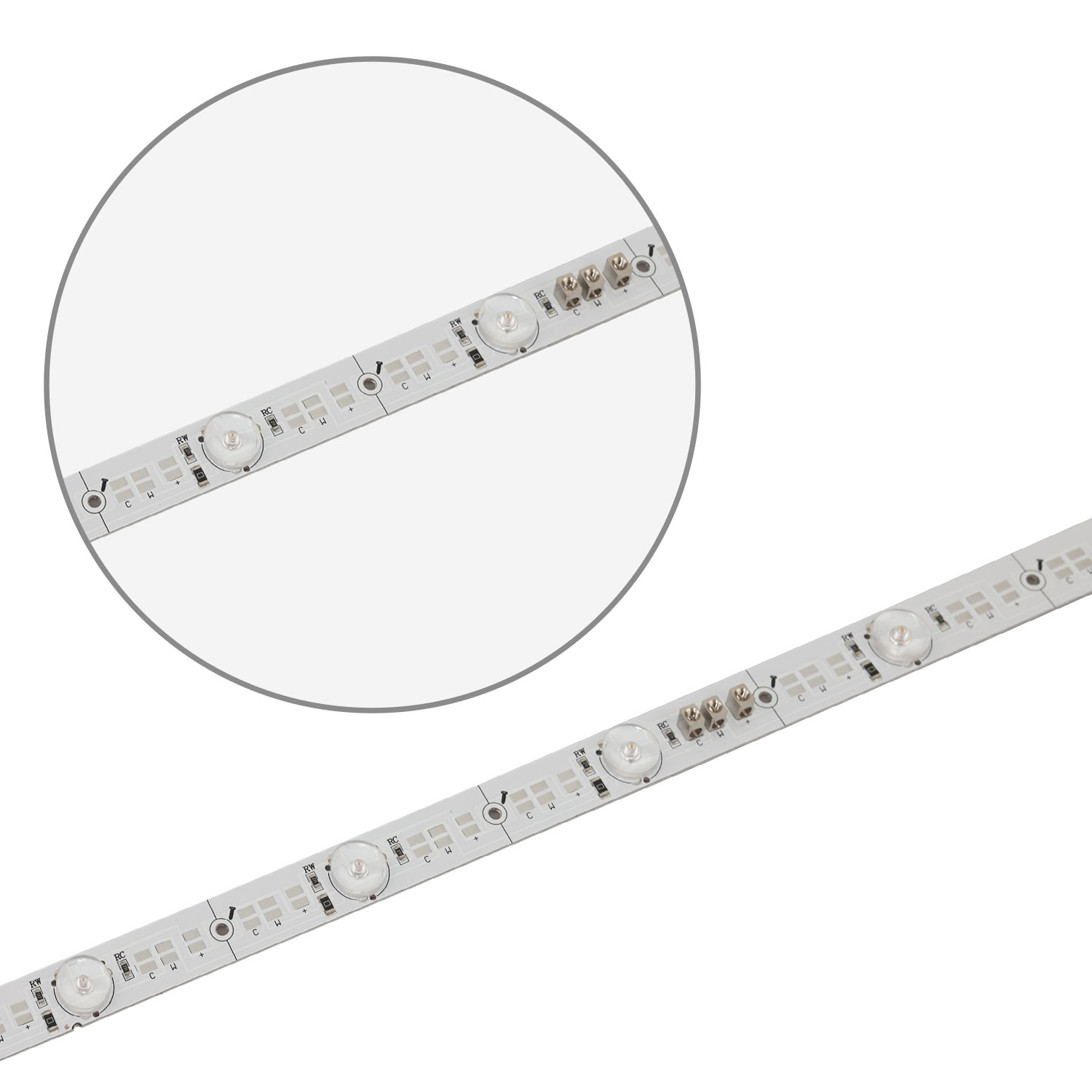 ISOLED LED Platine Backlight 825/855 1175mm 180° Linse 24V 8W+8W IP20 weißdynamisch dimmbar