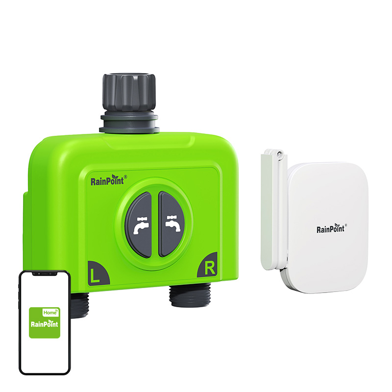 RainPoint WiFi 2-Zonen Bewässerungssteuerung mit Gateway HTV245FRF+HWG023WBRF