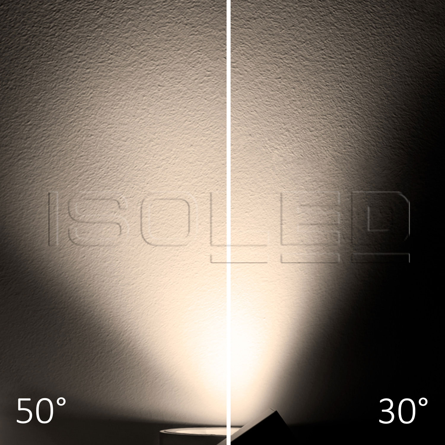 ISOLED 3-Phasen Schienen-Strahler fokussierbar 30W 30°-50° schwarz matt 3000K dimmbar
