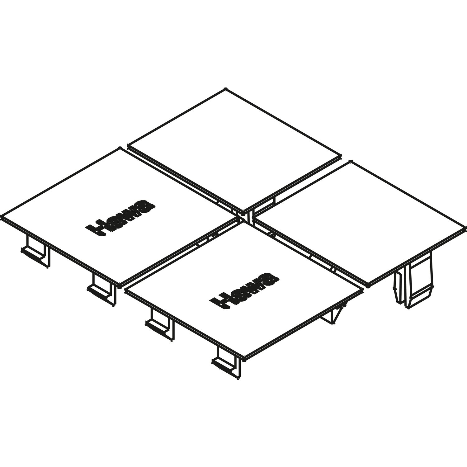 HAWA-Junior 100/B Acoustics Abdeckkappen-Set zu Dichtungsset silber