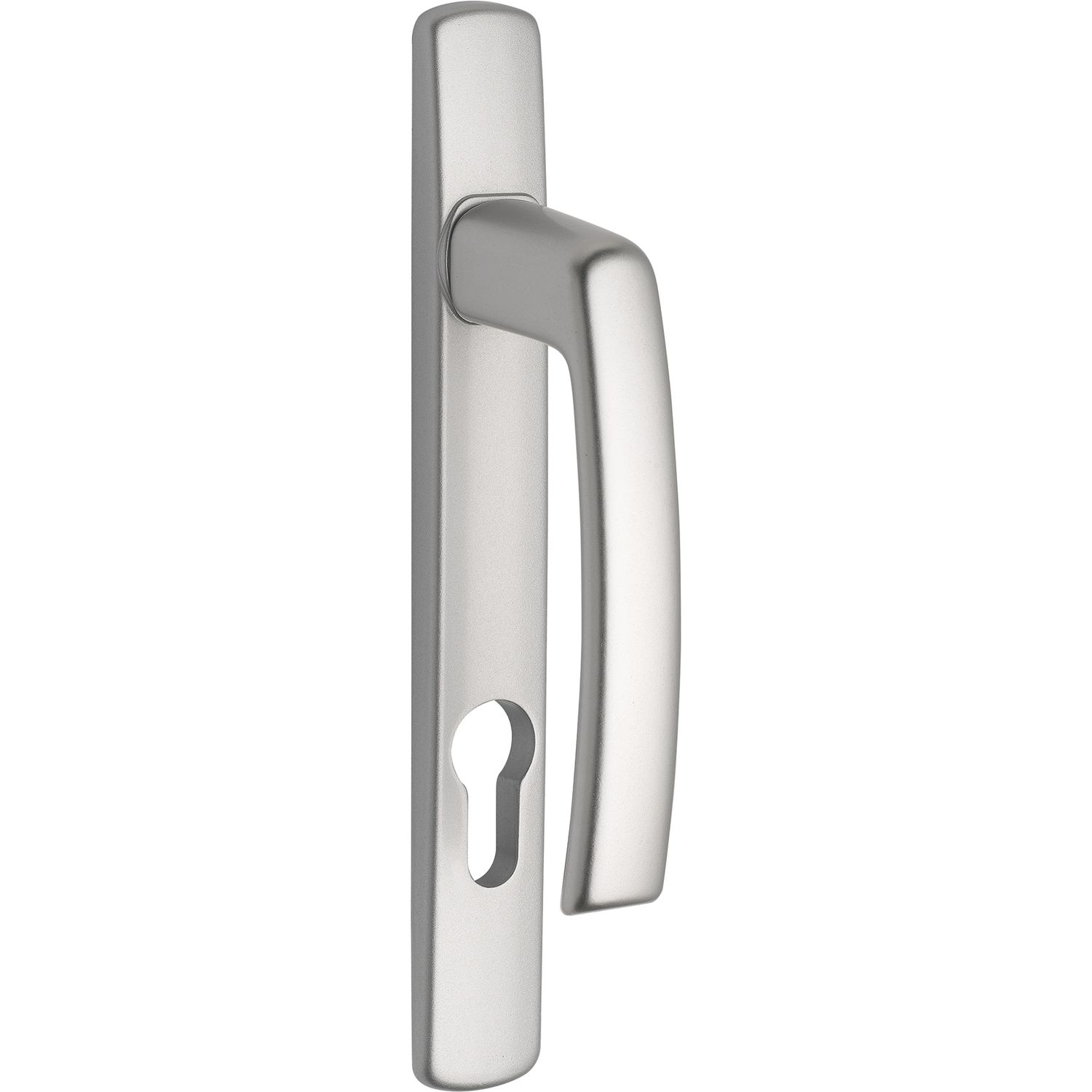 Maco #203213 Balkontürgriffhalbgarnitur HARMONY Langschild - außen hoch,silber eloxiert