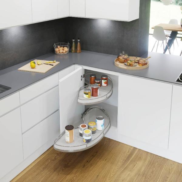 Vauth-Sagel VS Cornerstone Maxx Eckauszug Premea EH 650/KB 800 mm rechts Silber