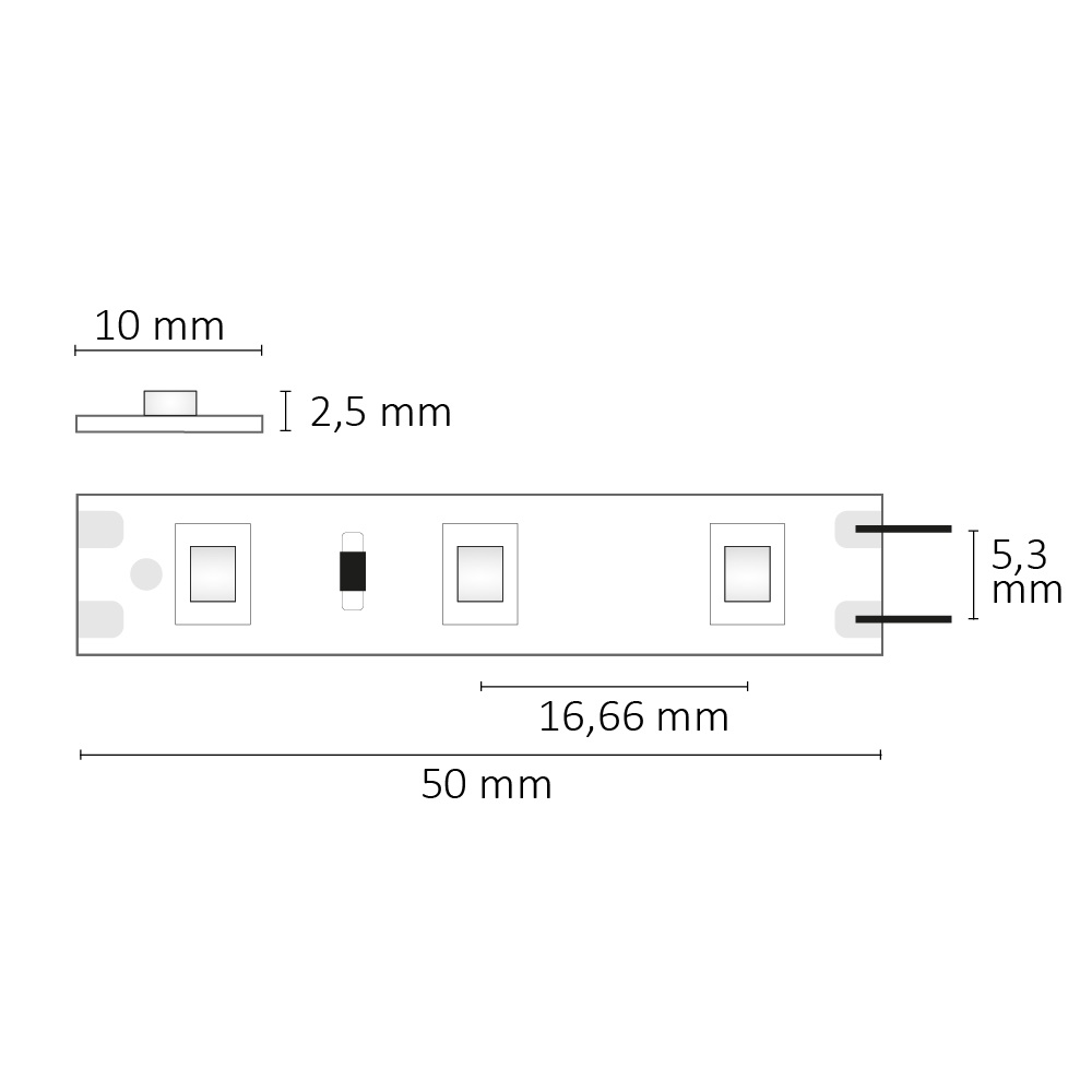 ISOLED LED SIL830 Flexband 12V DC 4,8W IP20 3000K 5m Rolle 60 LED/m