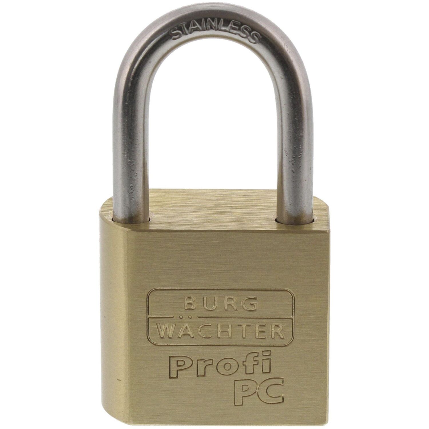 Burg-Wächter Vorhangschloss 116 Profi PC 50 Niro, für Halbzylinder, Breite 50 mm