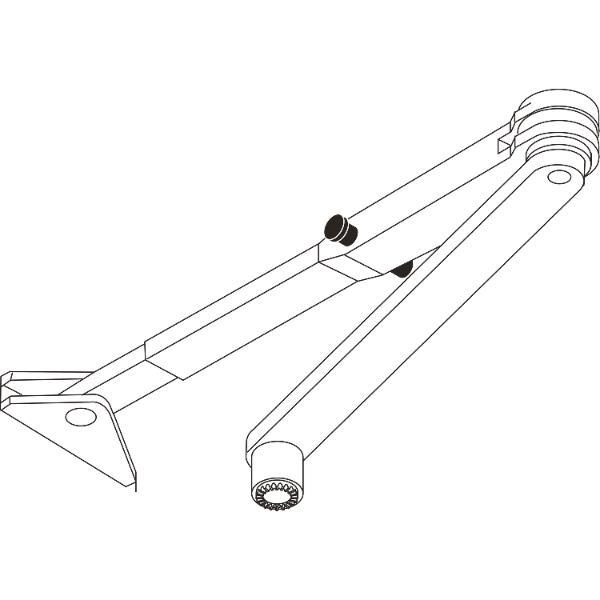 GEZE Gestänge, Feststellung, für TS 2000/4000, weiß RAL 9016