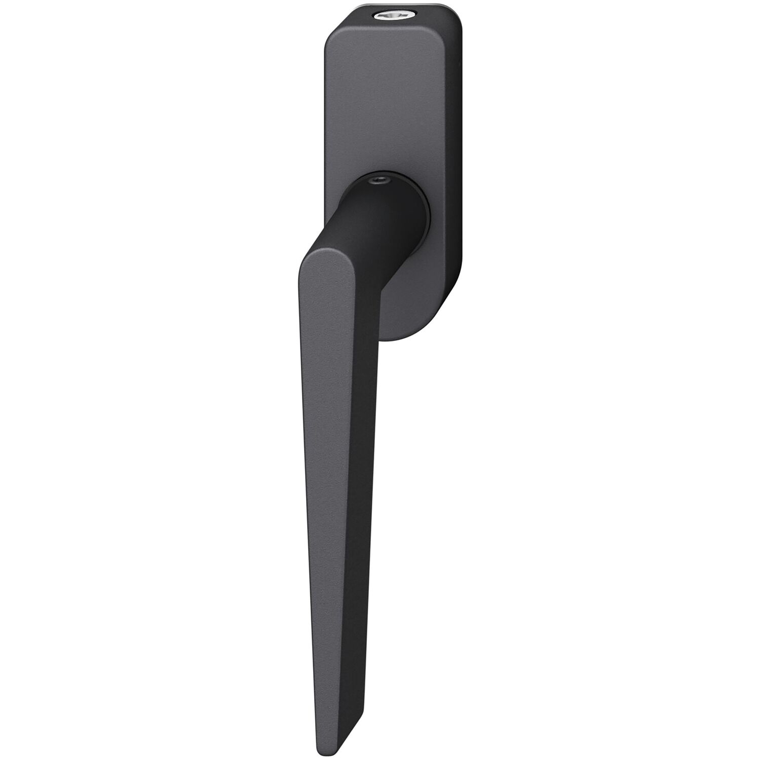 FSB Fenstergriff abschließbar ovale Rosette Aluminium schwarz matt