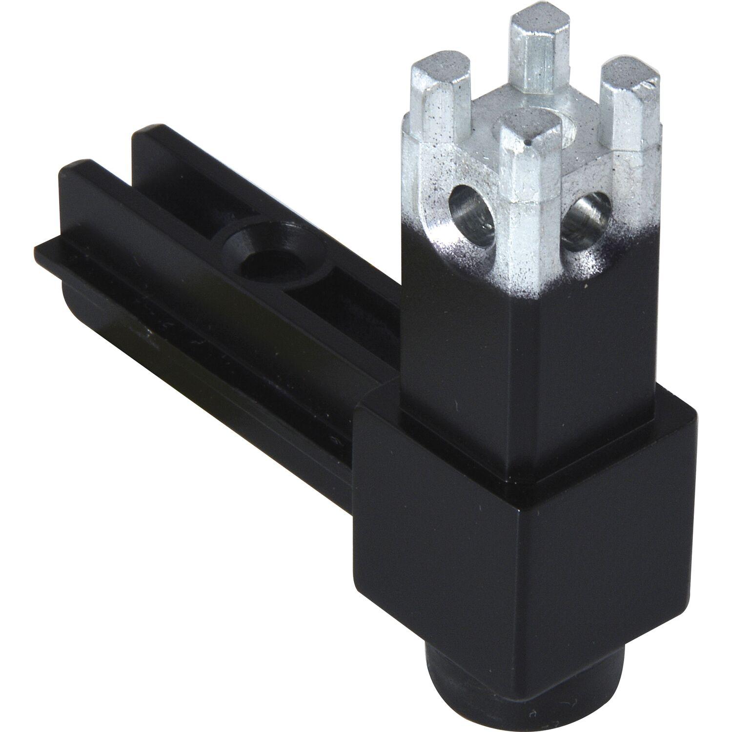 SCHÜCO Smartcube Eckknoten 2s mit Stellfuß Zamak schwarz