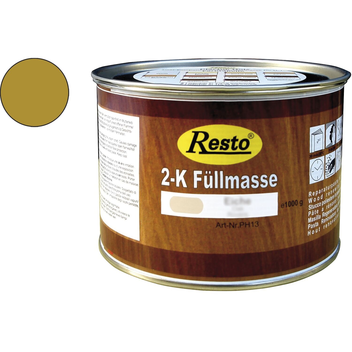 RESTO 2K Füllmasse 500g Eiche mittel