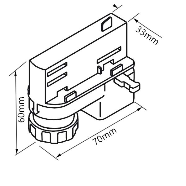 ISOLED 3-Phasen Universaladapter schwarz
