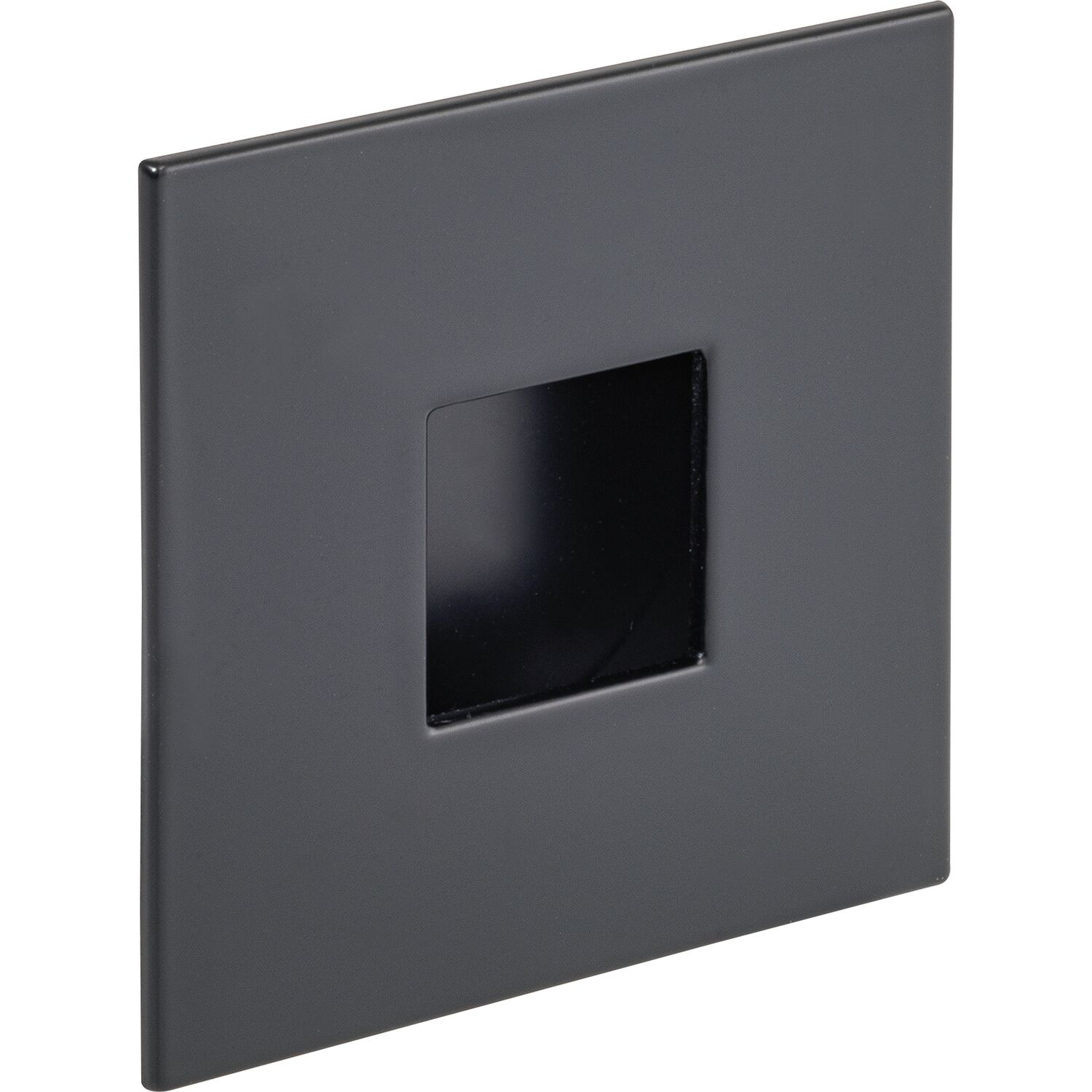 ESTAMP Muschelgriff Geometric quadratisch 73x73 Einlass ø 45 zink schwarz matt lackiert
