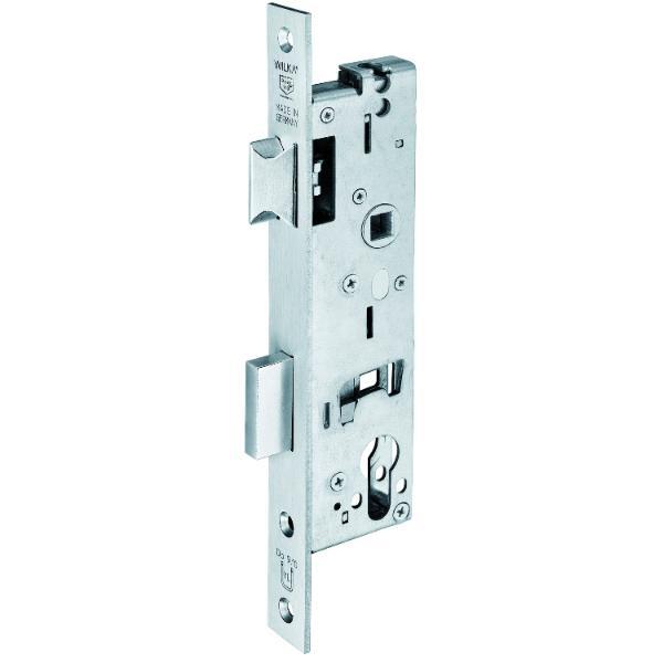 Wilka Rohrrahmenschloss 638N Flachstulp mit Falle und Riegel, DM 40mm, Edelstahl